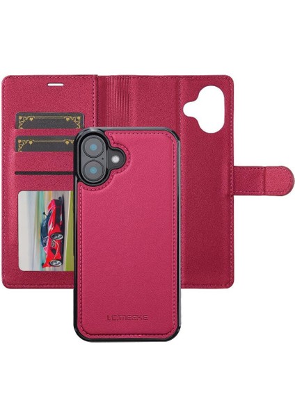 IPhone 16 Için Flip Case Ayrılabilir 2 1 Cüzdan Kılıf Pu Deri Kickstand (Yurt Dışından) fiyatları