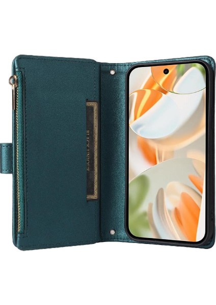 Google Piksel 9 Pro Cüzdan Darbeye Dayanıklı Kart Yuvaları Kayış Için Flip Case (Yurt Dışından)