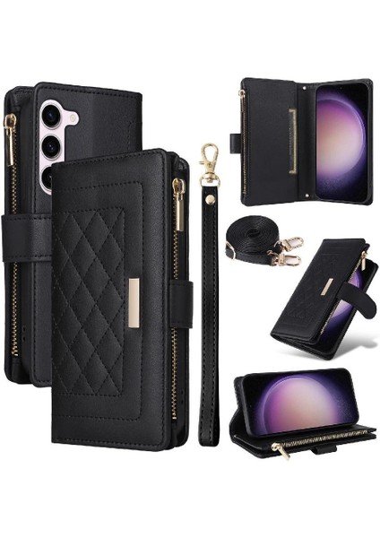 Samsung Galaxy S23 Artı Kayış Cüzdan Darbeye Kart Yuvaları Için Flip Case (Yurt Dışından)