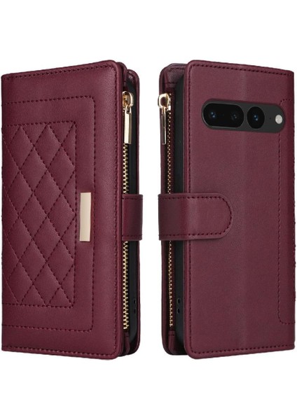 Google Piksel 7 Pro Kayış Darbeye Dayanıklı Cüzdan Kart Yuvaları Için Flip Case (Yurt Dışından)