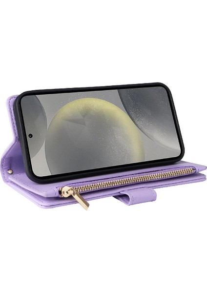 Samsung Galaxy S24 Artı Cüzdan Kayış Darbeye Kart Yuvaları Için Flip Case (Yurt Dışından)