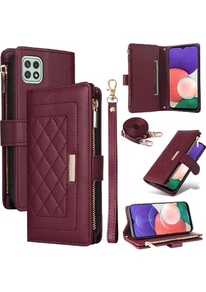 Samsung Galaxy S21 Artı Kayış Darbeye Cüzdan Kart Yuvaları Için Flip Case (Yurt Dışından)