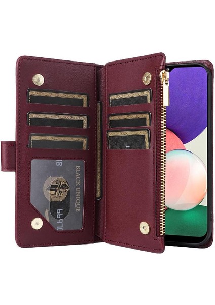 Samsung Galaxy S21 Artı Kayış Darbeye Cüzdan Kart Yuvaları Için Flip Case (Yurt Dışından)