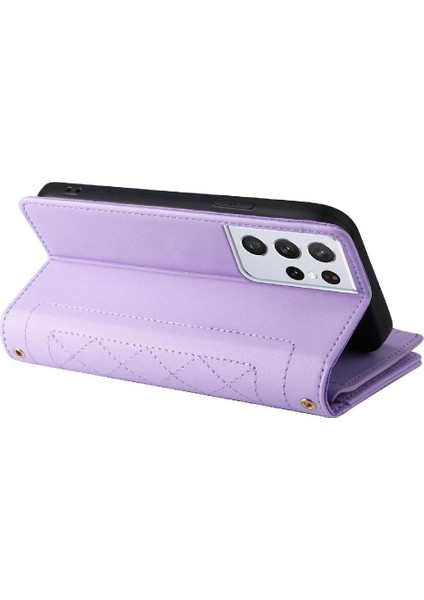 Samsung Galaxy S21 Ultra Kayış Darbeye Cüzdan Kart Yuvaları Için Flip Case (Yurt Dışından) modelleri