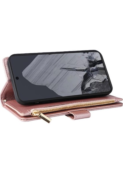 Google Piksel 8 Pro Kayış Kart Yuvaları Için Flip Case Darbeye Cüzdan (Yurt Dışından)