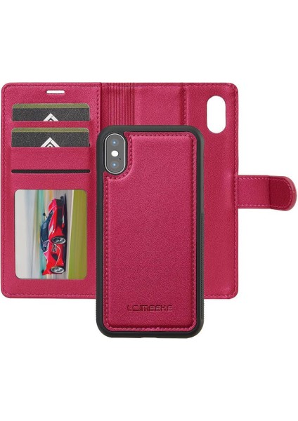 IPhone Xs Max Cüzdan Kılıf Için Flip Case Pu Deri Ayrılabilir 2 In 1 Bölünmüş (Yurt Dışından)