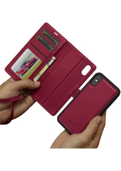 IPhone Xs Max Cüzdan Kılıf Için Flip Case Pu Deri Ayrılabilir 2 In 1 Bölünmüş (Yurt Dışından)