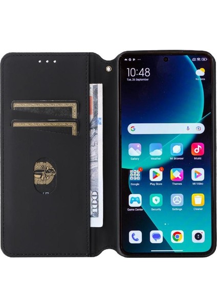 Xiaomi 14T Manyetik Kapatma Kart Yuvaları Için Flip Case Tutucu 3D Desen (Yurt Dışından) indirimleri