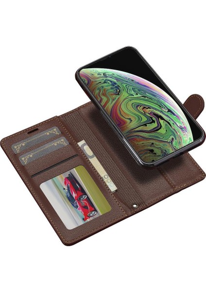 IPhone Için Flip Case X/xs Cüzdan Durumda Ayrılabilir 2 In 1 Bölünmüş Deri Pu (Yurt Dışından)