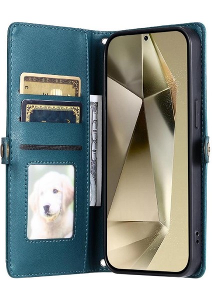 Cüzdan Crossbody Kılıf IPhone 12 Pro Max Kart Tutucu Fermuar Faturaları Yuvası (Yurt Dışından)