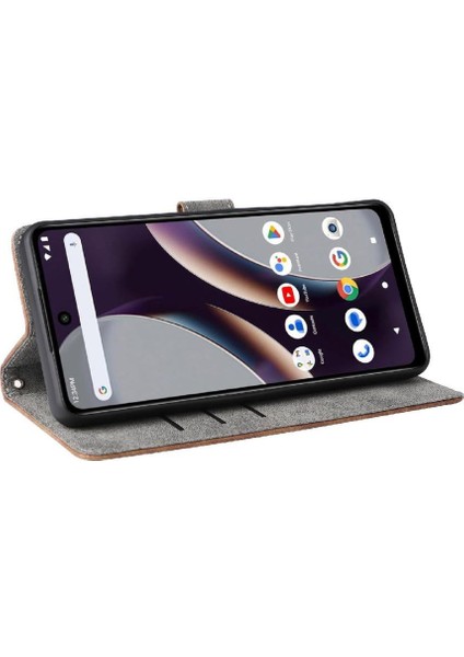 Blu G54 Manyetik Kapatma Kart Yuvaları Için Kılıf Kapak Pu Deri Flip Folio (Yurt Dışından)