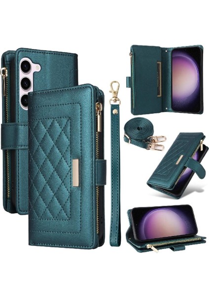 Samsung Galaxy S23 Kart Yuvaları Için Flip Case Kayış Darbeye Cüzdan (Yurt Dışından)