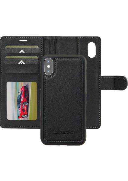 IPhone Xs Max Cüzdan Kılıf Için Flip Case Pu Deri Ayrılabilir 2 In 1 Bölünmüş (Yurt Dışından)