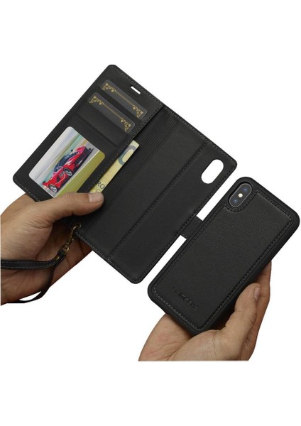 IPhone Xs Max Cüzdan Kılıf Için Flip Case Pu Deri Ayrılabilir 2 In 1 Bölünmüş (Yurt Dışından)