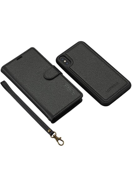 IPhone Xs Max Cüzdan Kılıf Için Flip Case Pu Deri Ayrılabilir 2 In 1 Bölünmüş (Yurt Dışından)