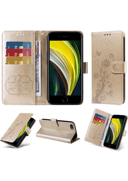 IPhone 6 Için Flip Case Kart Yuvaları Deri Flip Çiçek (Yurt Dışından) indirimleri