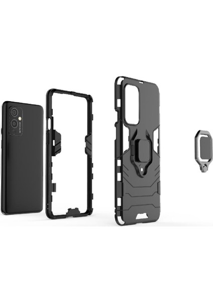 Oneplus 9 Darbeye Dayanıklı Metal Halka Tutucu Için Halka Araba Montaj Kickstand Durumda (Yurt Dışından)