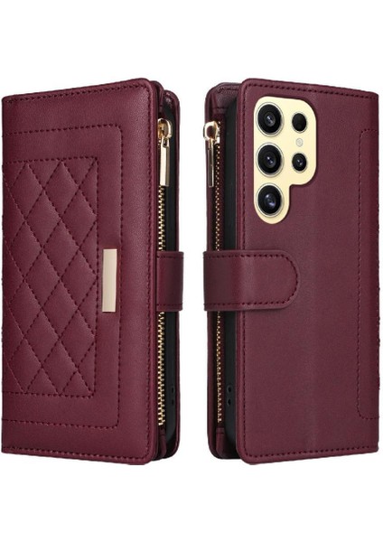 Samsung Galaxy S24 Ultra Cüzdan Kayış Darbeye Kart Yuvaları Için Flip Case (Yurt Dışından) modelleri
