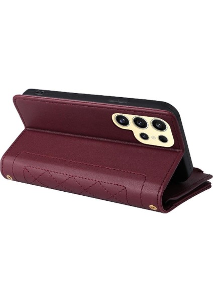 Samsung Galaxy S24 Ultra Cüzdan Kayış Darbeye Kart Yuvaları Için Flip Case (Yurt Dışından) indirimleri