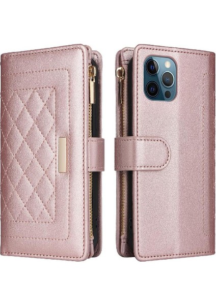IPhone 12 Için Flip Case Pro Max Cüzdan Kart Yuvaları Kayış Darbeye (Yurt Dışından)