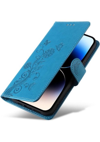 IPhone 14 Için Flip Case Pro Max Cardyuvaları Çiçek Flip Deri (Yurt Dışından)