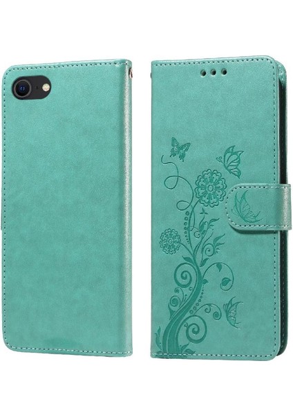 IPhone 7/8 Deri Çiçek Kart Yuvaları Flip Case (Yurt Dışından)