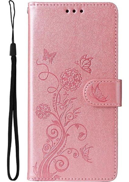 Samsung Galaxy S24 Artı Çiçek Kart Yuvaları Flip Deri Için Flip Case (Yurt Dışından)