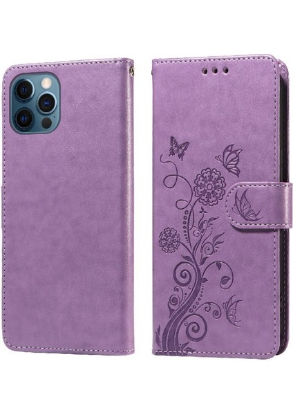 IPhone 13 Pro Max Cardyuvaları Çiçek Flip Deri Için Flip Case (Yurt Dışından)