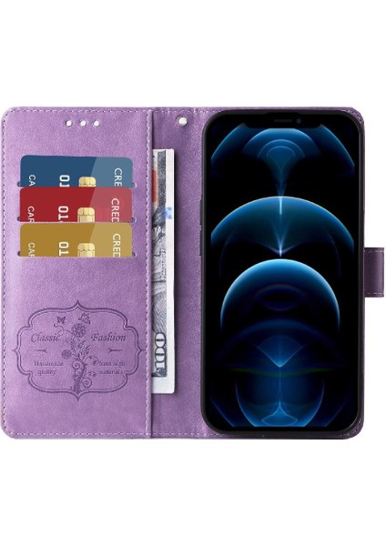 IPhone 13 Pro Max Cardyuvaları Çiçek Flip Deri Için Flip Case (Yurt Dışından)