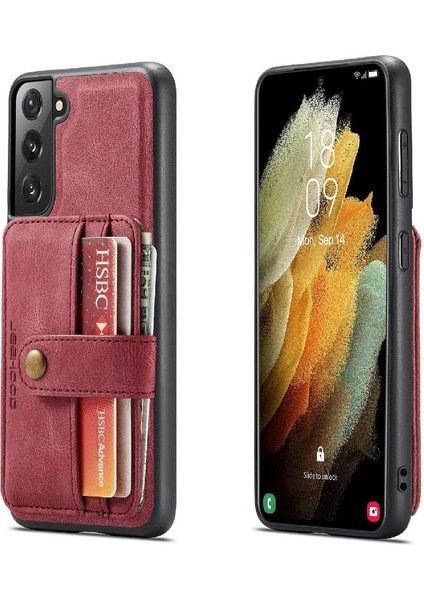 Samsung Galaxy S21 Kablosuz Şarj Cüzdan Manyetik Rfıd Için Kılıf (Yurt Dışından)