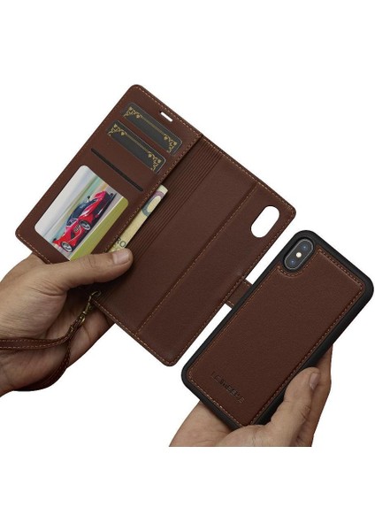 IPhone Xs Max Cüzdan Kılıf Için Flip Case Pu Deri Ayrılabilir 2 In 1 Bölünmüş (Yurt Dışından)