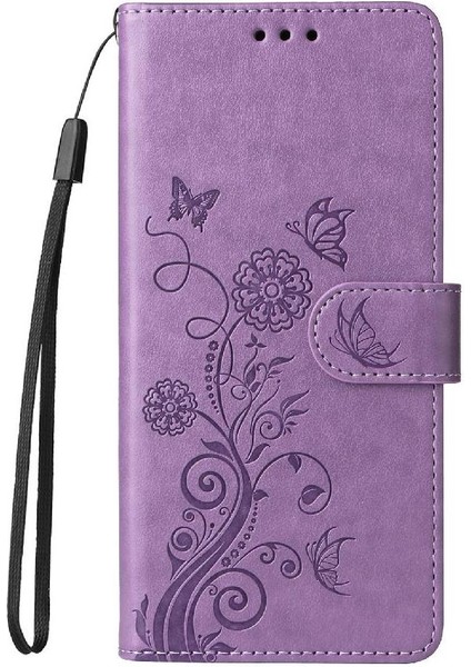 Samsung Galaxy S24 Fe Flip Cardyuvaları Çiçek Deri Için Flip Case (Yurt Dışından)
