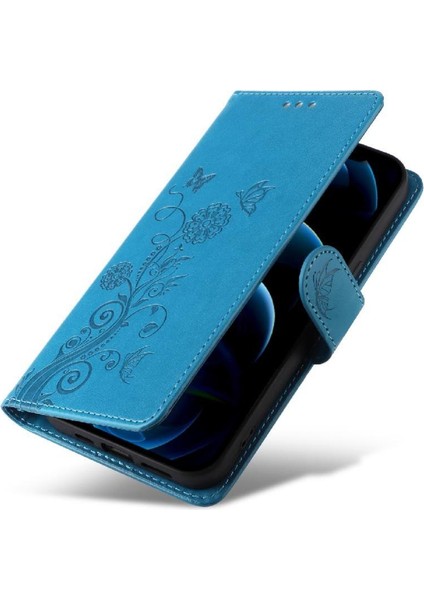 IPhone 12 Için Flip Case Pro Max Flip Çiçek Cardyuvaları Deri (Yurt Dışından)