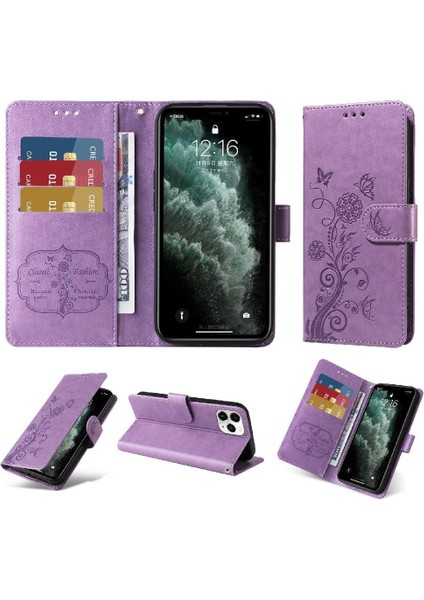 IPhone 11 Pro Max Cardyuvaları Çiçek Deri Flip Case Için Flip Case (Yurt Dışından)