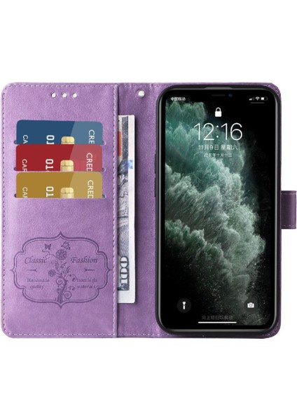 IPhone 11 Pro Max Cardyuvaları Çiçek Deri Flip Case Için Flip Case (Yurt Dışından)