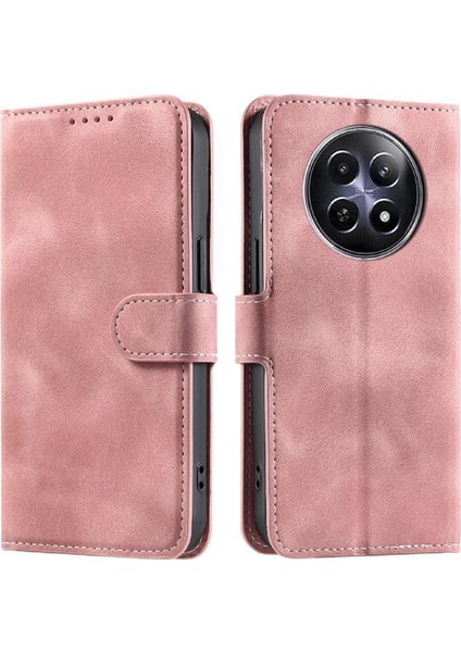 Realme 12 5g Kickstand Pu Deri Manyetik Bilek Kayışı Kart Için Flip Case (Yurt Dışından)