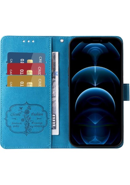 IPhone 13 Pro Max Cardyuvaları Çiçek Flip Deri Için Flip Case (Yurt Dışından)