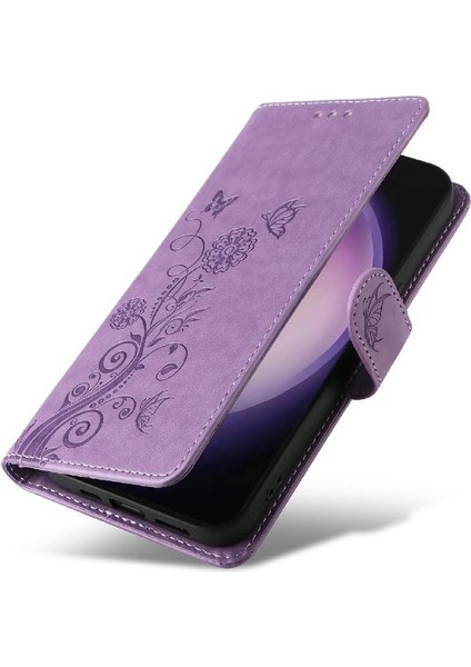 Samsung Galaxy S24 Için Flip Case Ultra Flip Deri Cardyuvaları Çiçek (Yurt Dışından) modelleri