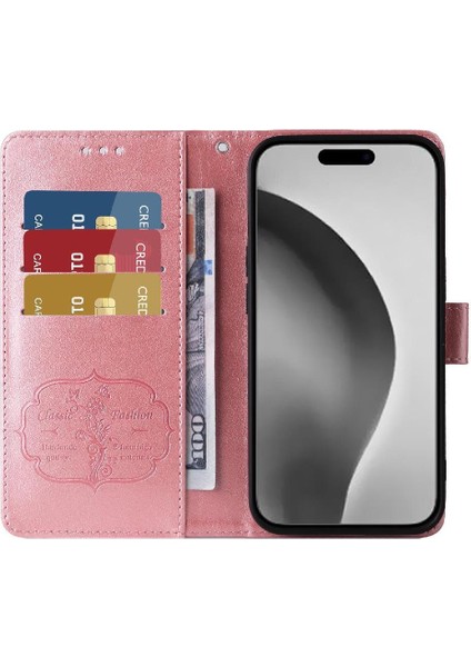 IPhone 16 Pro Flip Deri Kart Yuvaları Çiçek Için Flip Case (Yurt Dışından) indirimleri