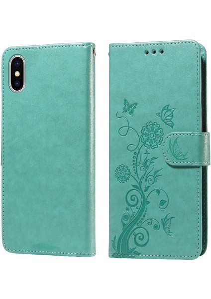 Iphone Xs Max Deri Flip Kart Yuvaları Çiçek Için Flip Case (Yurt Dışından)