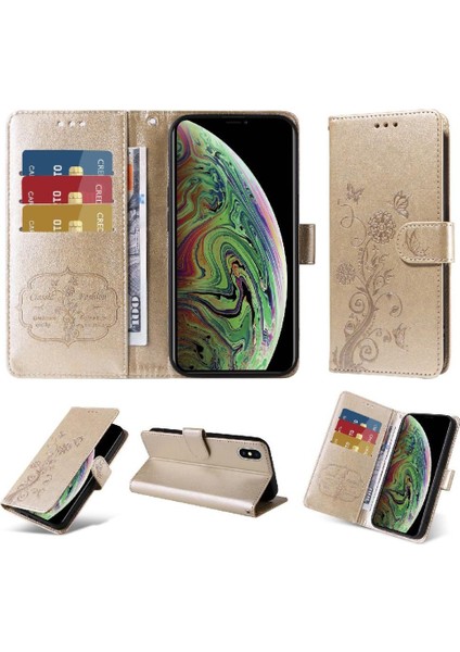 IPhone x Için Flip Case/xs Flip Çiçek Cardyuvaları Deri (Yurt Dışından)