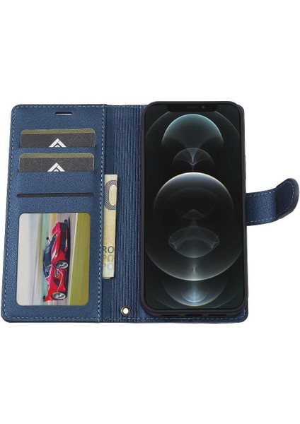 IPhone 11 Için Flip Case Pro Max Bölünmüş Deri Cüzdan Telefon Kapak 2 In 1 Pu (Yurt Dışından)