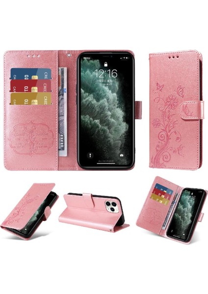 IPhone 11 Pro Max Cardyuvaları Çiçek Deri Flip Case Için Flip Case (Yurt Dışından)