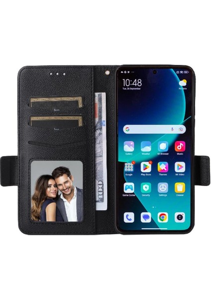 Xiaomi 14T Pro Için Flip Case Kart Yuvaları Tutucu Cüzdan Pu Deri Yan (Yurt Dışından)