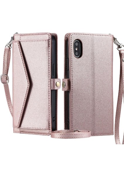 Cüzdan Crossbody Durumda IPhone Xs Max Rfıd Engelleme Fermuar Faturaları Yuvası (Yurt Dışından)