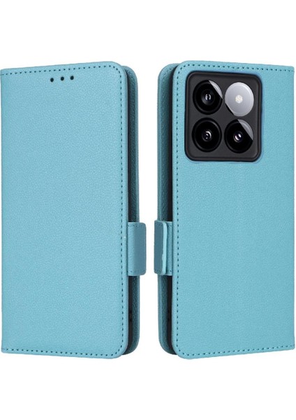 Xiaomi 14T Manyetik Pu Deri Yan Toka Cüzdan Kart Yuvaları Için Flip Case (Yurt Dışından) modelleri