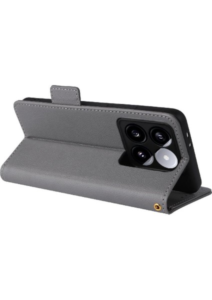 Xiaomi 14T Manyetik Pu Deri Yan Toka Cüzdan Kart Yuvaları Için Flip Case (Yurt Dışından) modelleri