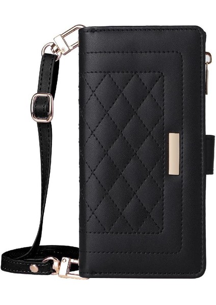 IPhone Xr Darbeye Dayanıklı Kayış Kart Yuvaları Cüzdan Için Flip Case (Yurt Dışından)