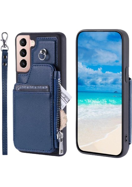 Samsung Galaxy S21 Rfıd Engelleme 3 Büyük Kart Pu Deri Cüzdan Kılıf (Yurt Dışından)