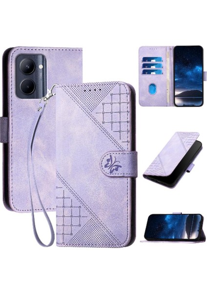 Ayrılabilir El Kayışı ve Kredi Kartı Yuvası ile Realme C33 Için Flip Case (Yurt Dışından)